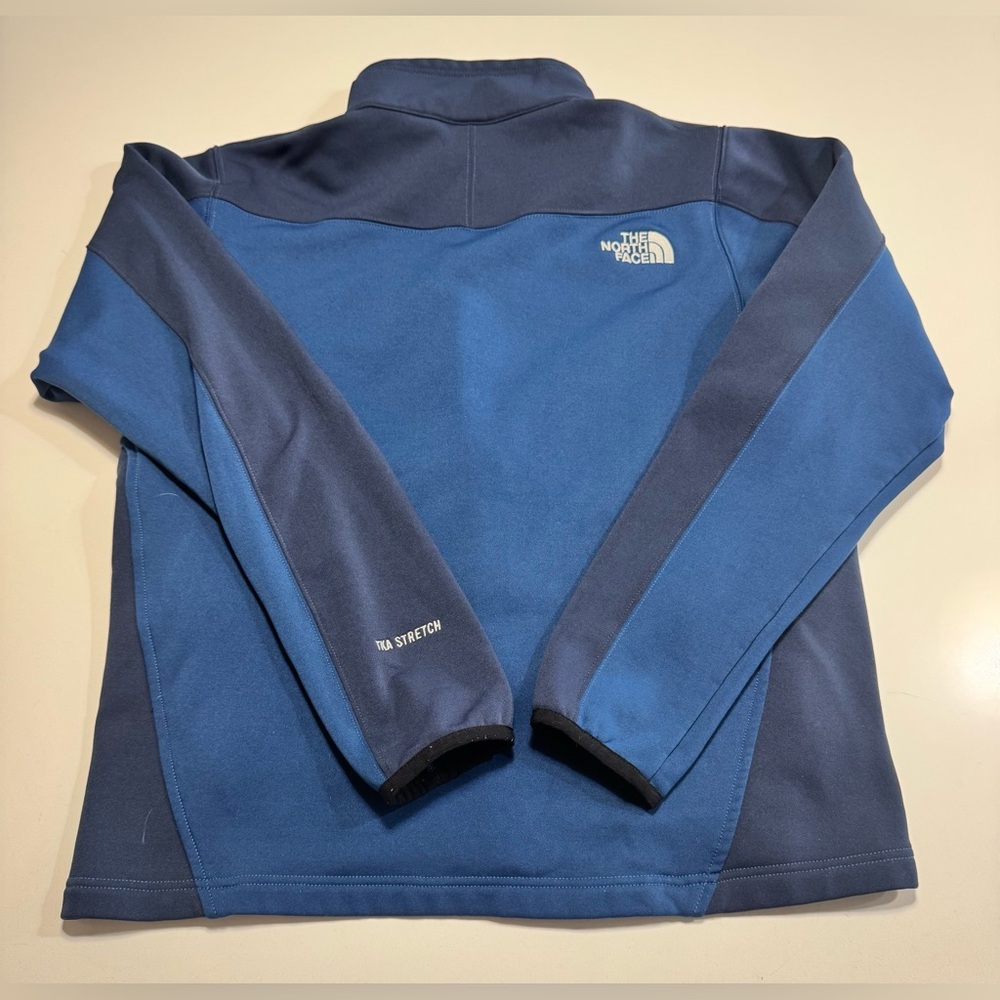 The North Face Jacket Mens Medium Blue TKA Stretch Full Zip Soft-shell Fleece - Picture 2 of 10